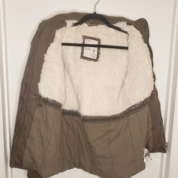 Aeropostale Heavy Winter Coat with Hood Green - Picture 4 of 14